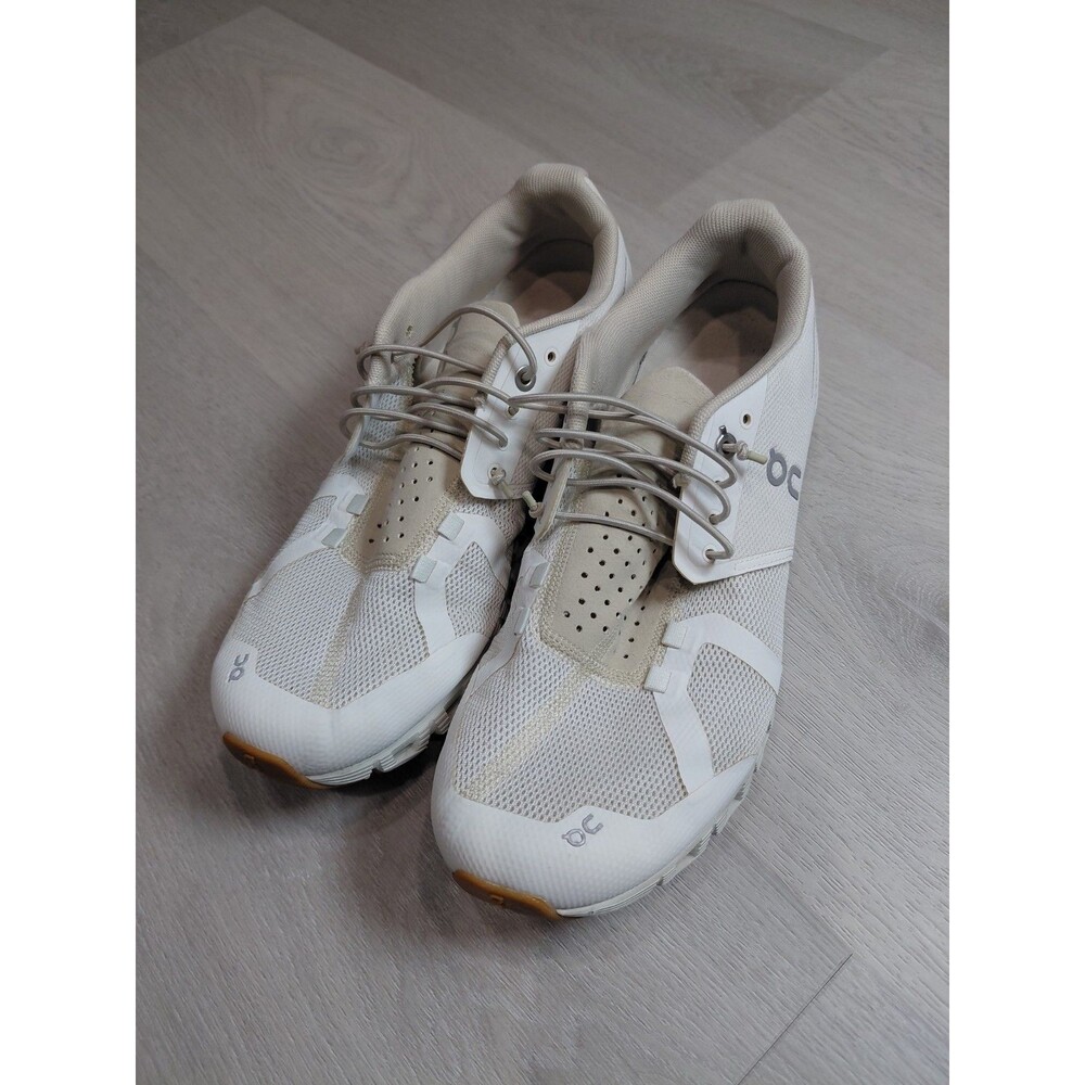 On Cloud Womens Cloud 5 Sand White Running Shoes Size 9.5 Mesh Low Top - Picture 5 of 13